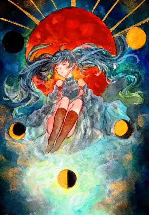 水彩miku-初音未来vocaloid-触站