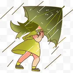 淋雨剪影