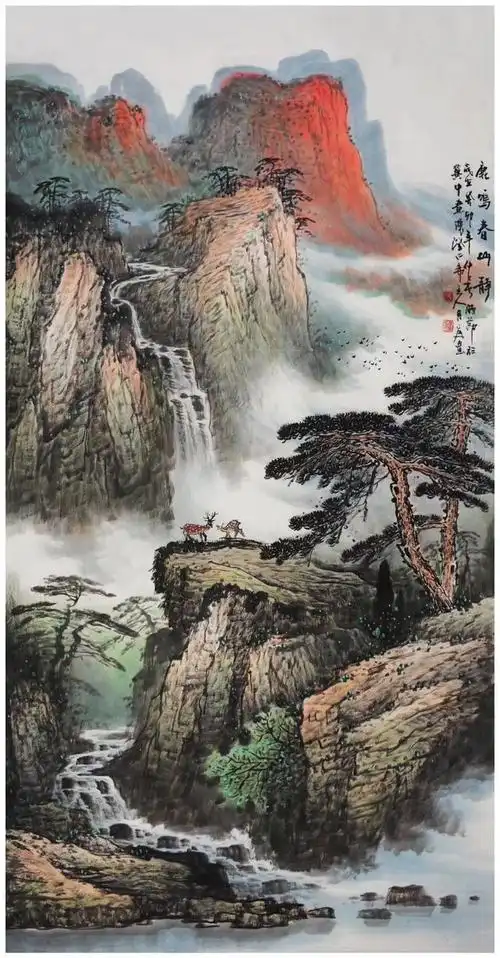 张月岗的山水画大气磅礴,意境深邃,完美的诠释了太行的巍峨