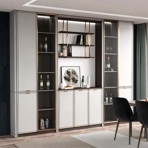 致仕zisiz新中式餐边柜定制组合酒柜定做集成餐厅空间一门到顶柜设计