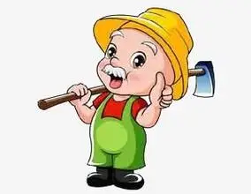 简笔画扛锄头的农民