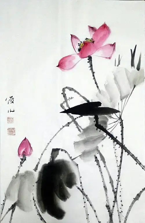 菡萏出水日,凌波满屏香 ___佟俊梅写意荷花