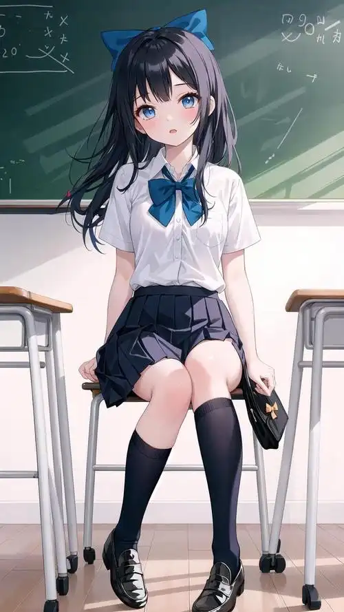 二次元风:教室中的校服少女|第9期