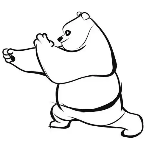 功夫熊猫简笔画
