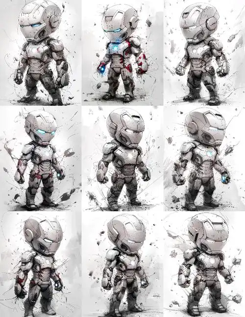 用粗犷的黑白线条,勾勒出这位漫威超级英雄的酷炫形象.