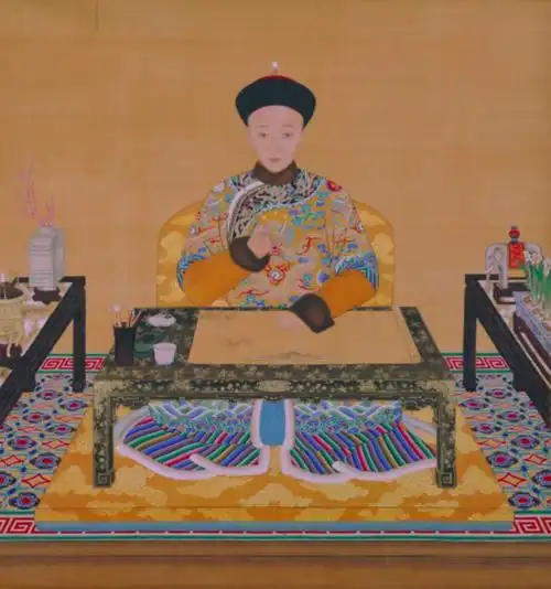 北京故宫博物院藏咸丰皇帝作画像