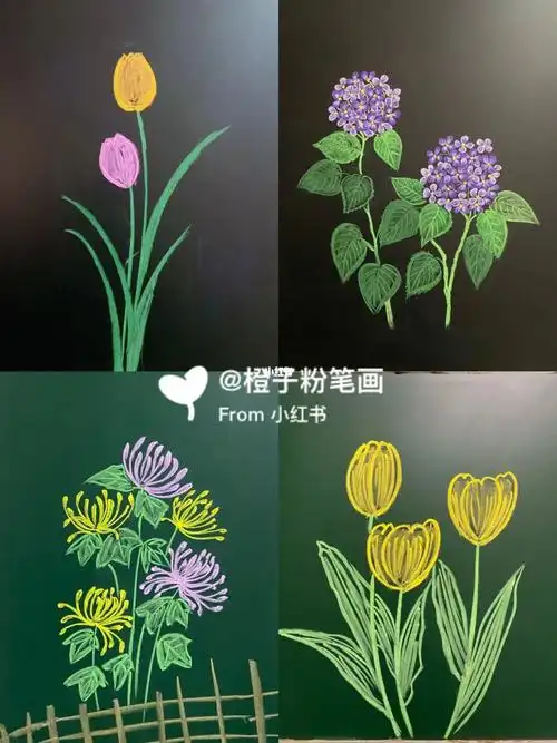 简笔画  #画画的日常  #简笔画教程  #画个简笔画  #每天一幅粉笔画