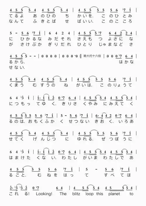 only my railgun简谱视唱 某科学的超电池炮op