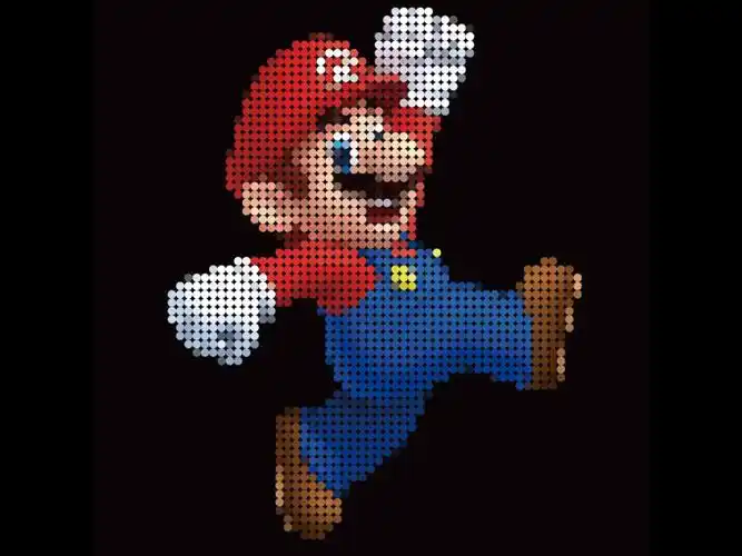 马里奥圆形像素风插画教程