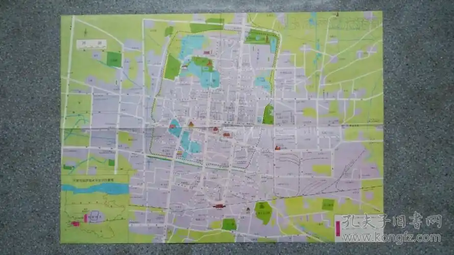 旧地图开封市交通旅游图1992年12月1版1993年1月1印4开8品