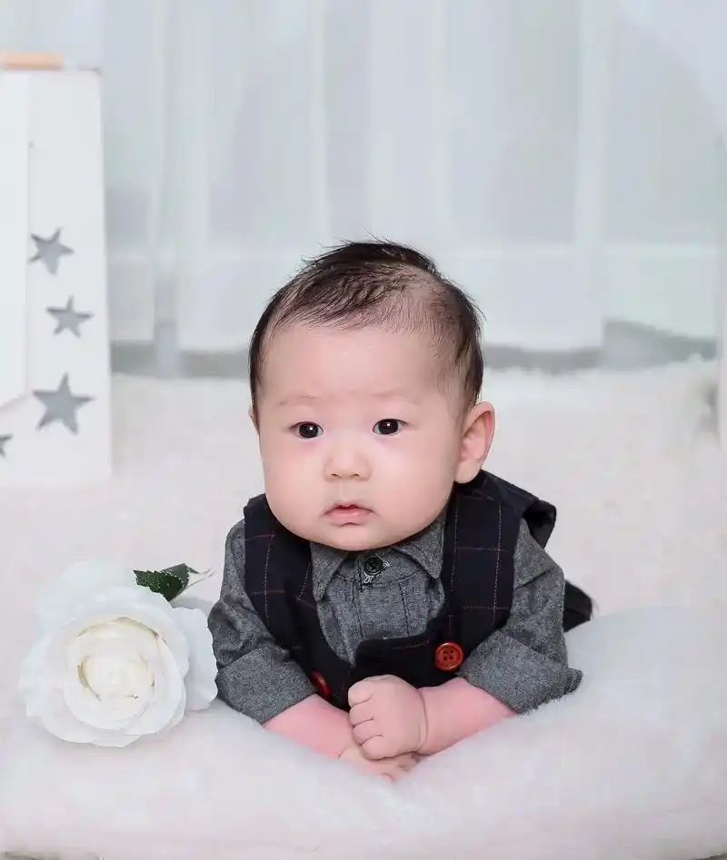 迟来的百天照,宝宝100天啦.在这100多天里  我知道你比 - 抖音