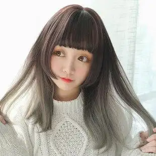 日系姫カット公主切假发女长发水母公主姬发式可爱网红逼真中长发