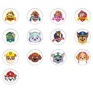 汪汪队立大功狗狗巡逻队玩具徽章胸章卡通幼儿园儿童奖励胸针别针