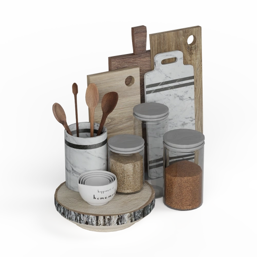厨房用品模型素材-三维家模型素材库