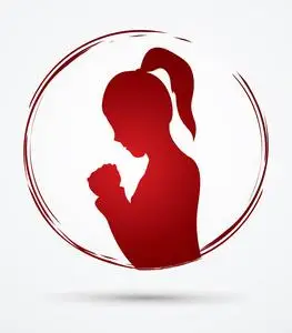 女人祷告图形