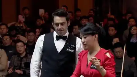 九球天后潘晓婷教奥沙利文打花式九球, 才子佳人带来台球盛宴