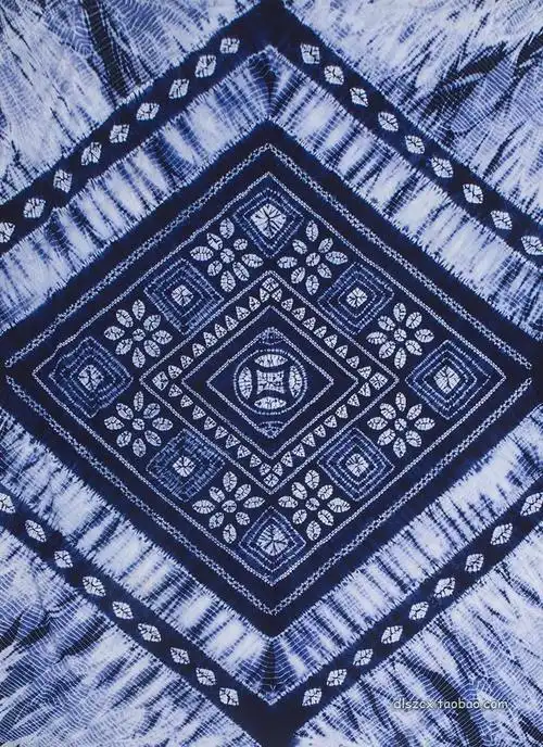 桌布大理扎染手工白族蓝染挂饰餐桌文化背景墙白族扎染