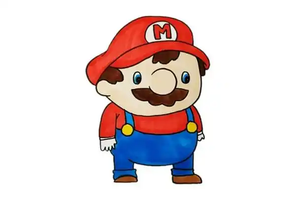 马里奥简笔画画法步骤