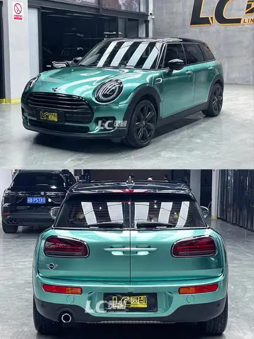 宝马mini改色液态那抹绿