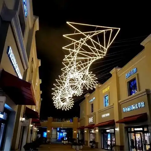 商业街亮化美陈互动灯光装置灯光美陈