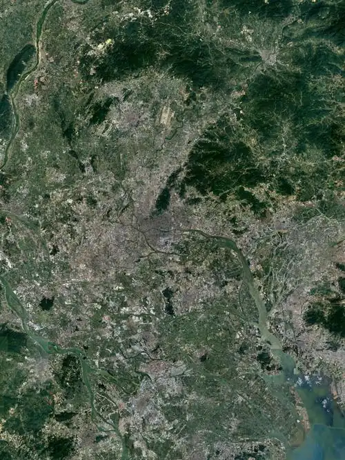 广州卫星图中国人类发展指数第一