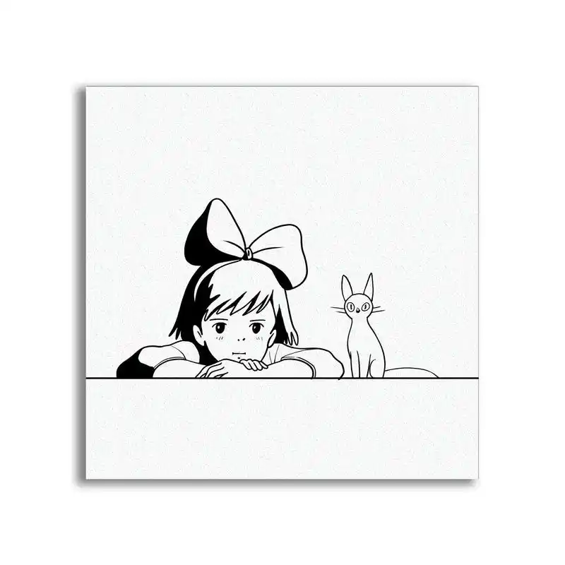 超可爱的魔女宅急便简笔画艾特你的好朋友给你画吧