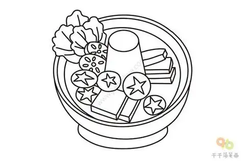 简笔画火锅简笔画火锅食材图片