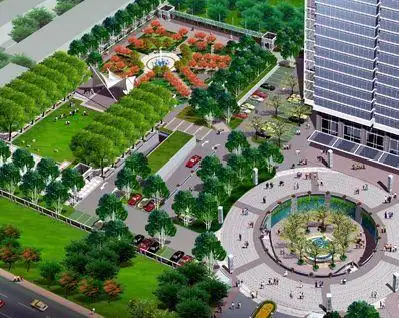 大学校园里的小广场