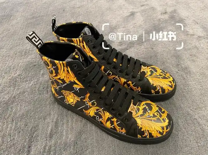 versace巴洛克高帮休闲鞋