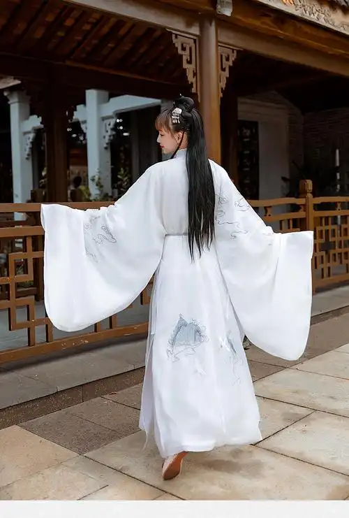 芍奢shaoshe汉服明制圆领袍男女cp情侣古装刺绣侠客书生公子白色飘逸