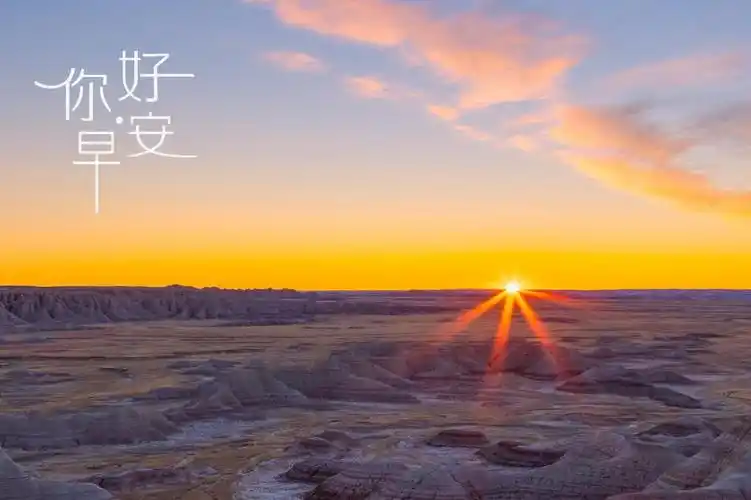 你你好早安唯美的晨阳