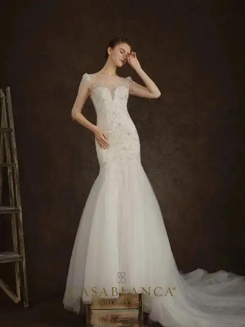 casablancabridal婚纱婚礼鱼尾