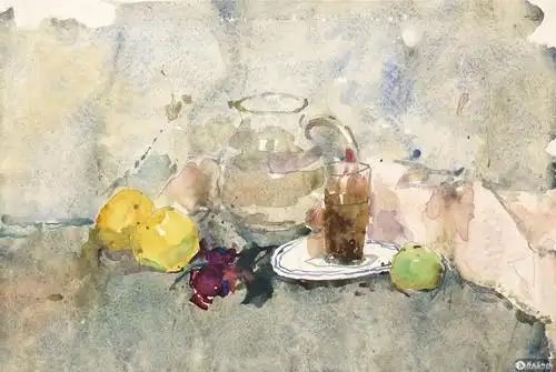 老工人 old worker_《中国当代水彩名家赵云龙作品》_赵云龙作品展