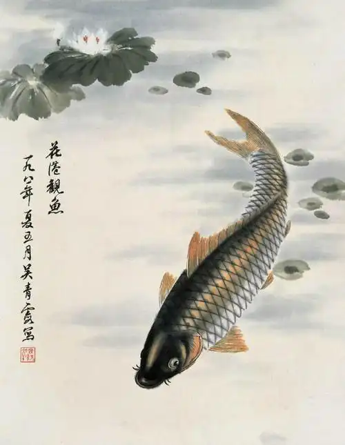 画鱼第一人名家国画工笔画(3)