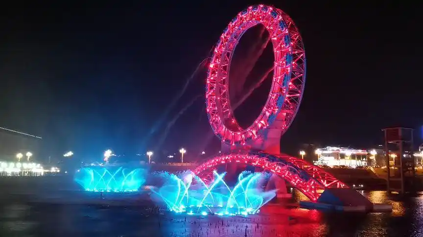 太白山脚音乐喷泉