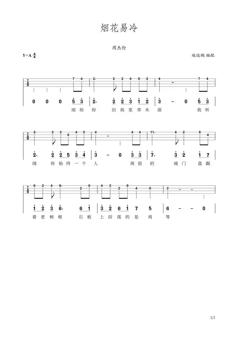 尤克里里曲谱.放几首适合练习震音的曲谱#尤克里里#曲谱#周杰 - 抖音