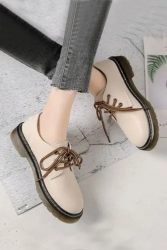 小皮鞋英伦学院风2020新款韩版百搭复古牛津鞋平底系带单鞋女