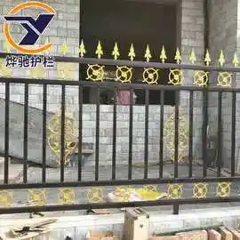 工厂方管铁艺大门  学校生态园锌钢门  村口方管焊接栅栏门牌坊