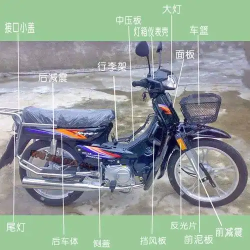 弯梁摩托车适用大阳宗申钱江嘉陵110外壳改装配件全套全车配件