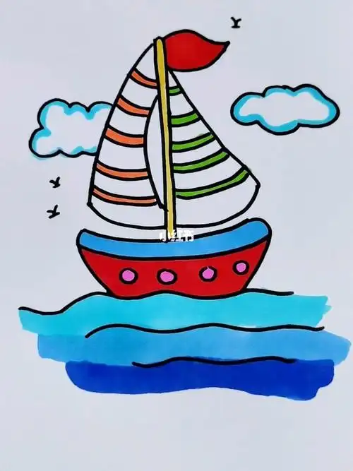 简笔画教程  #简笔画教程  #简笔画  #育儿简笔画  #小帆船