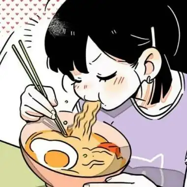 高清超火呆萌可爱的干饭情头动漫图片