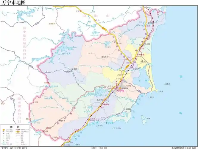 海南省2023年版高清行政区划图含4大地级市10县5县级市