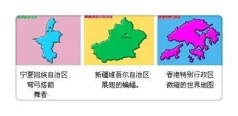 这组趣图形象思维记忆省地图
