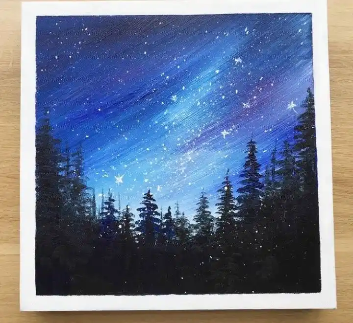 丙烯画风景装饰画,漂亮!