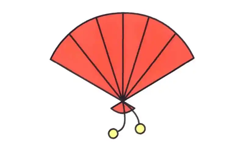 古风扇子简笔画分步画法教程