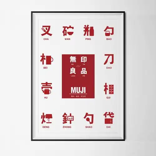 无印良品muji海报字体