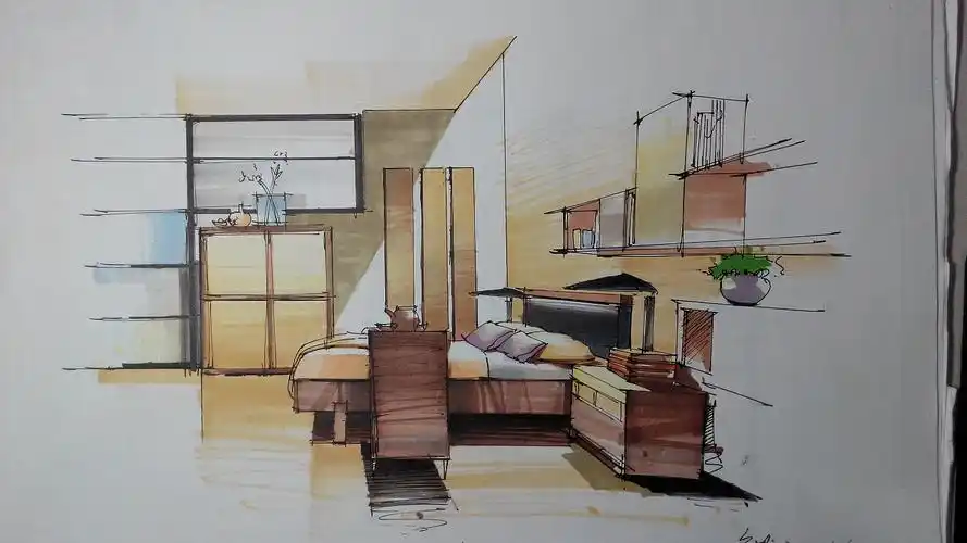 手绘效果图|空间|家装设计|johnny隽_原创作品-站酷(zcool)