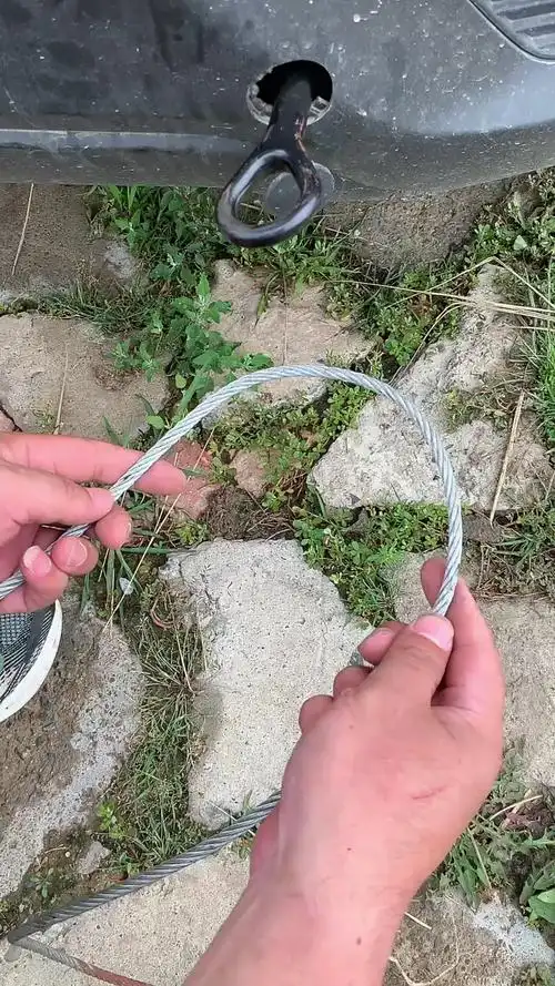 钢丝绳拖车结的打结方法!