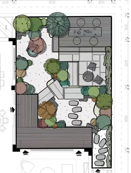 80平方日式禅意风格庭院