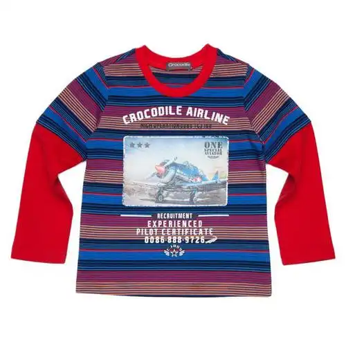 『小鳄鱼童装』接袖条纹t恤